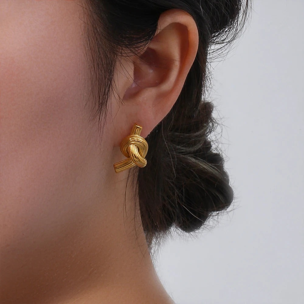 Golden Knot Earrings