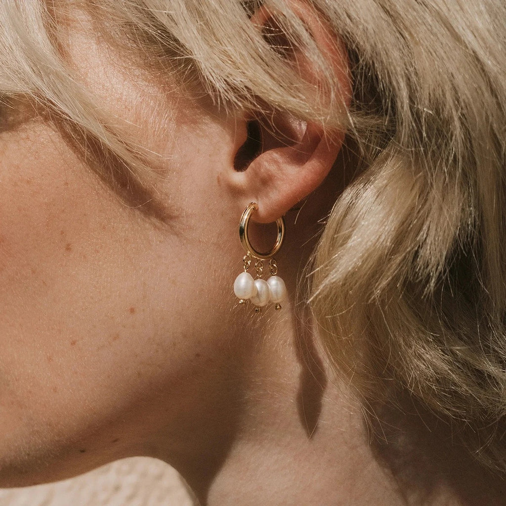 The Lumière Pearl Hoops