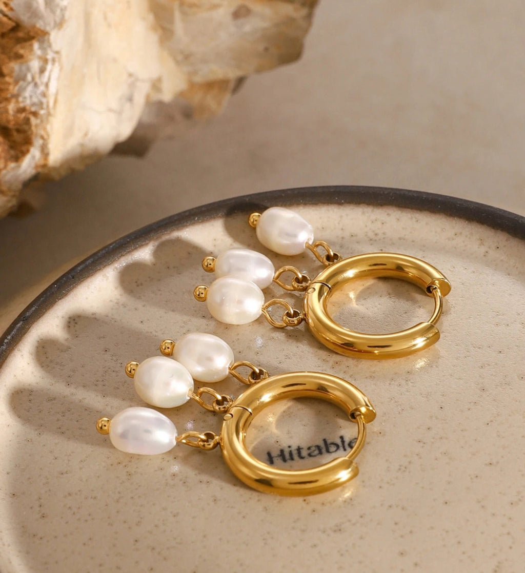 The Lumière Pearl Hoops