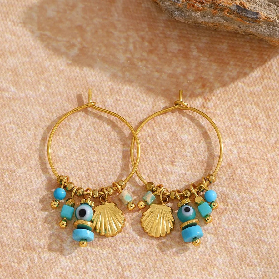 Coastal Charm Hoop Earrings