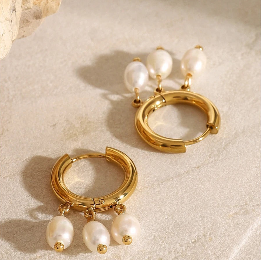 The Lumière Pearl Hoops