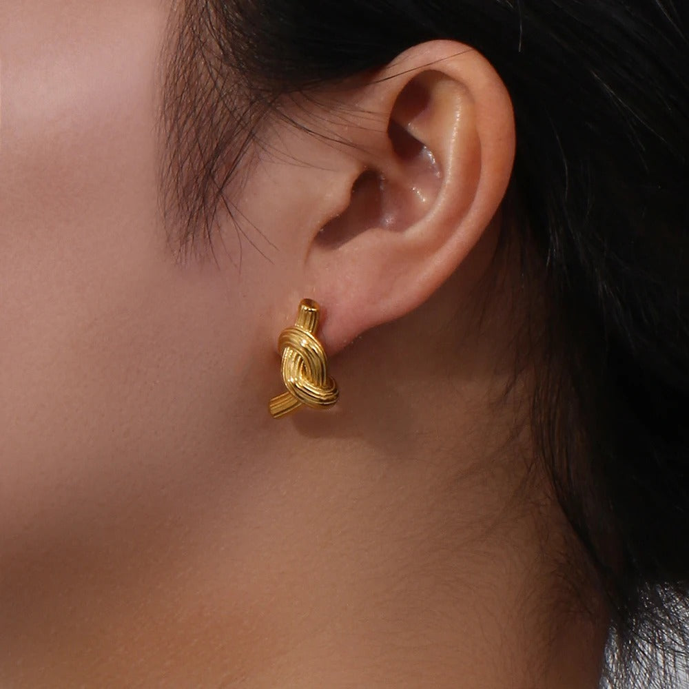 Golden Knot Earrings
