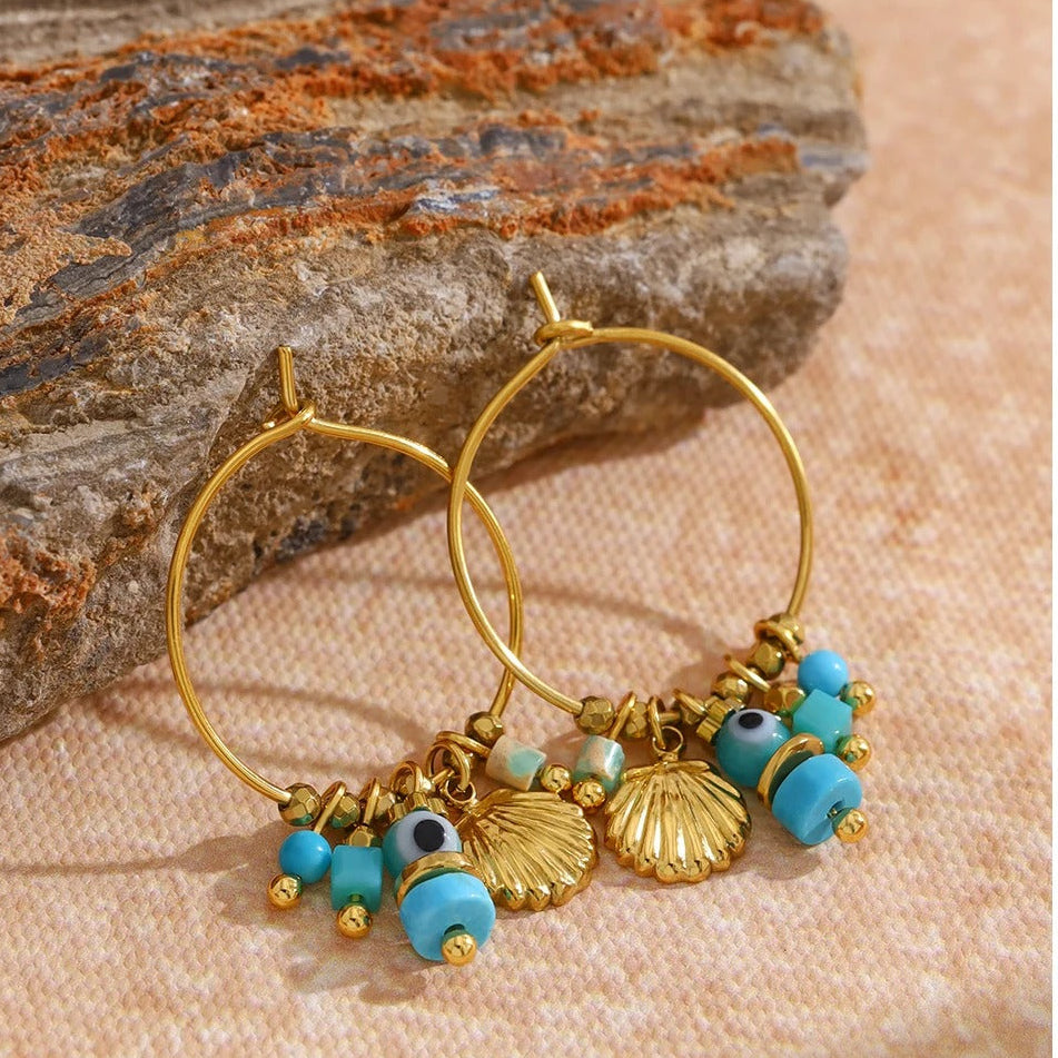 Coastal Charm Hoop Earrings