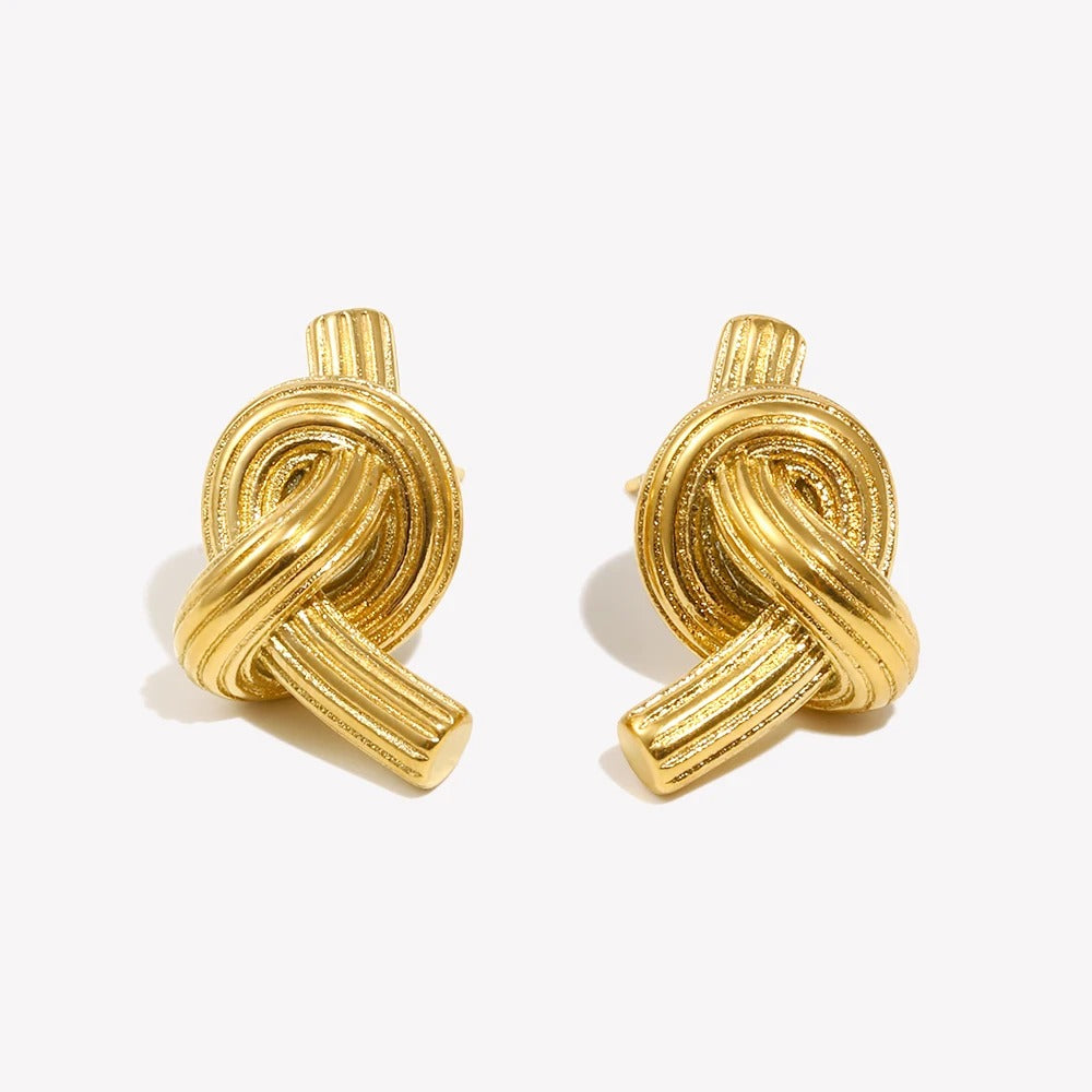 Golden Knot Earrings