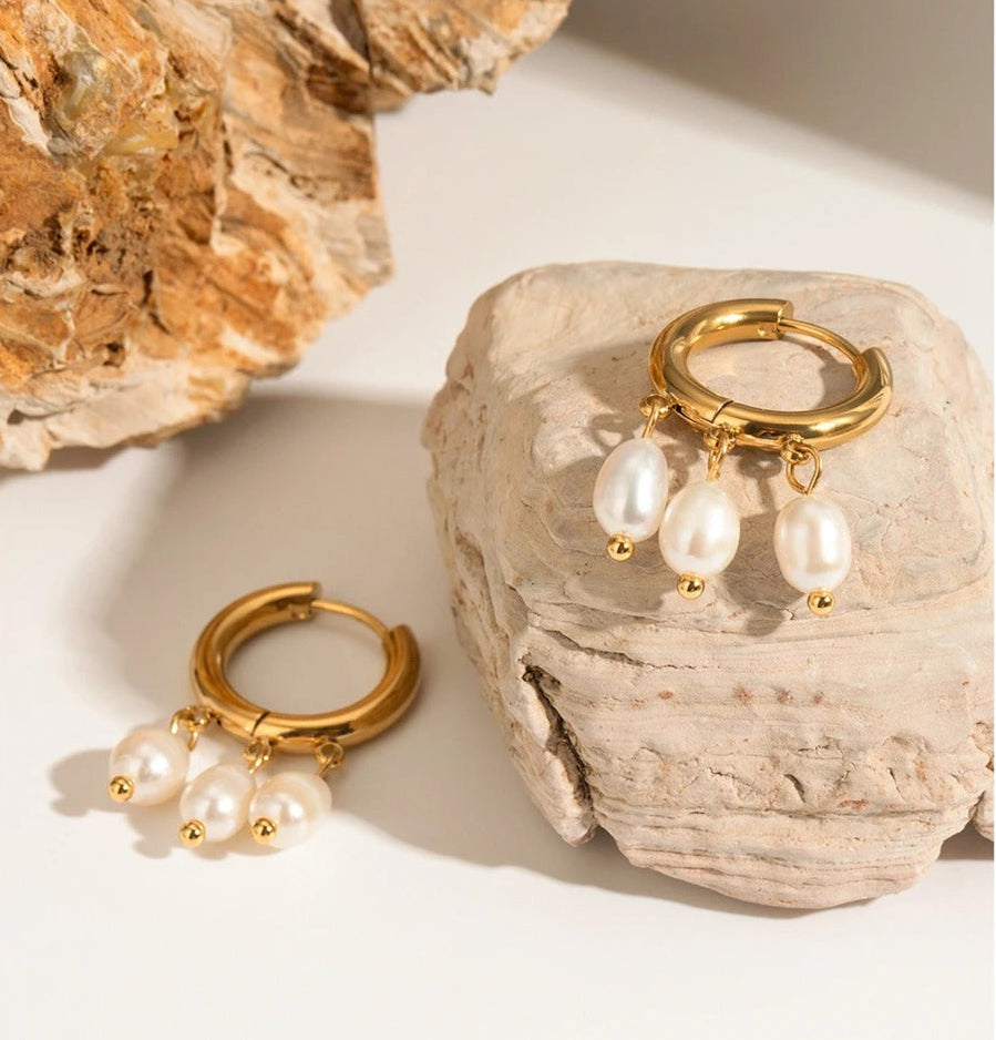 The Lumière Pearl Hoops