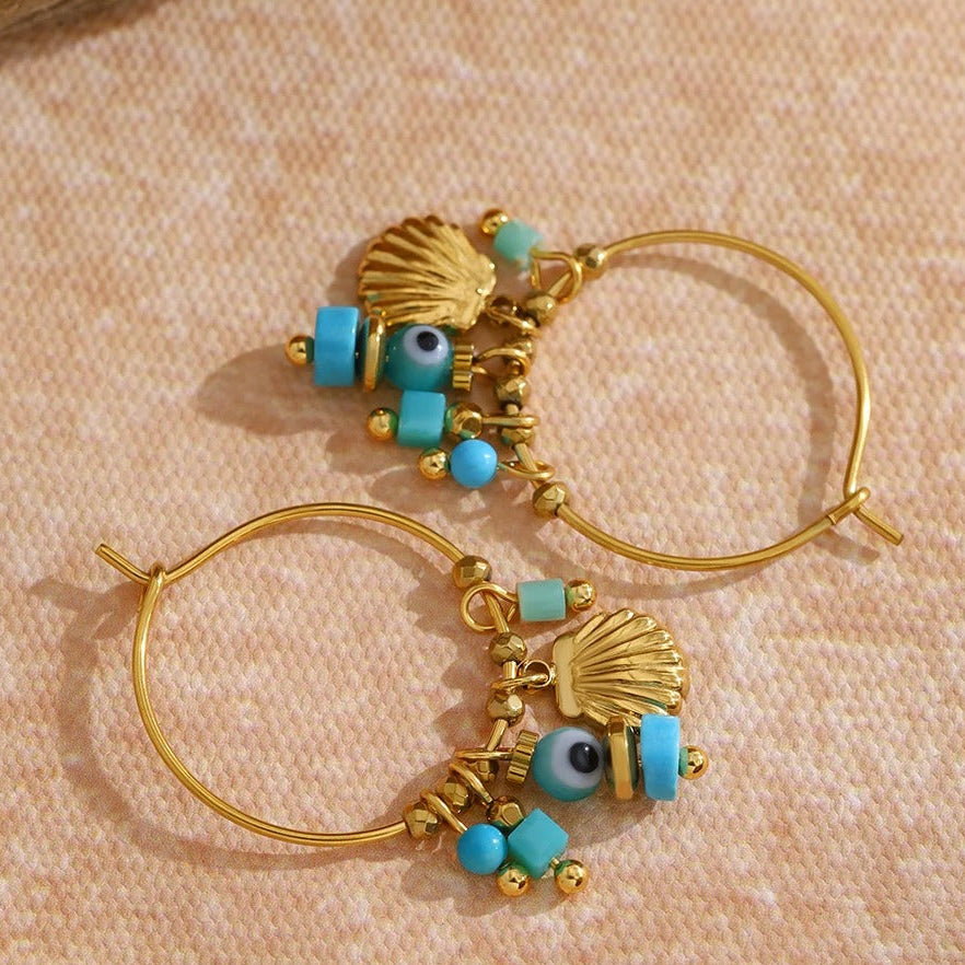 Coastal Charm Hoop Earrings
