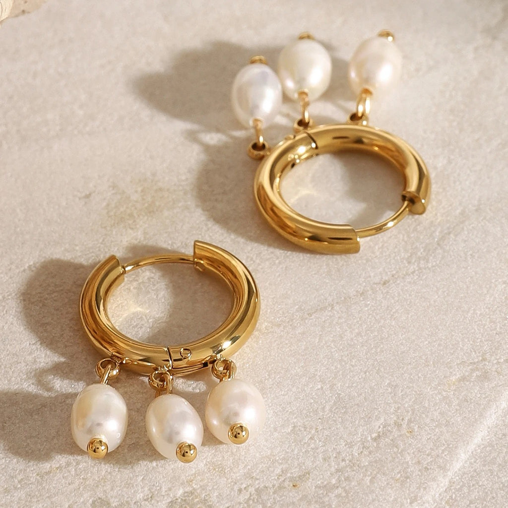 The Lumière Pearl Hoops