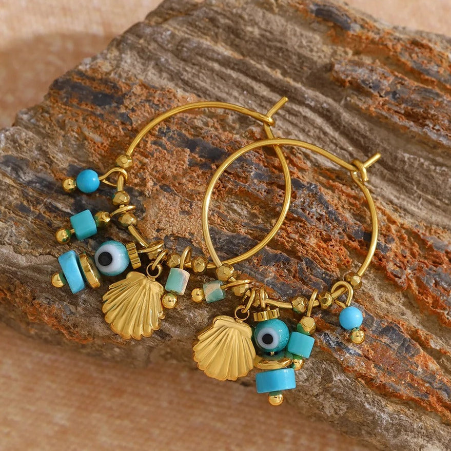 Coastal Charm Hoop Earrings
