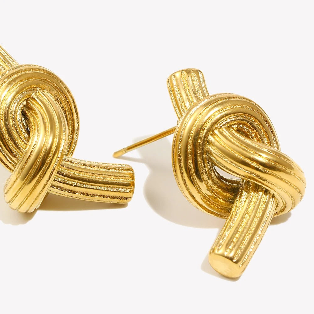 Golden Knot Earrings