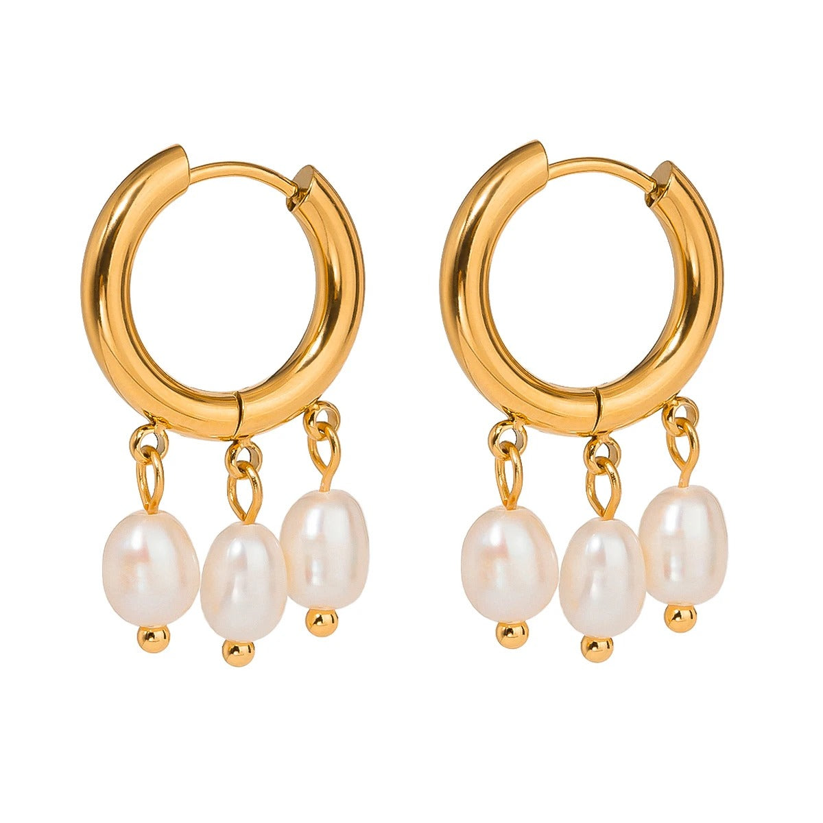 The Lumière Pearl Hoops