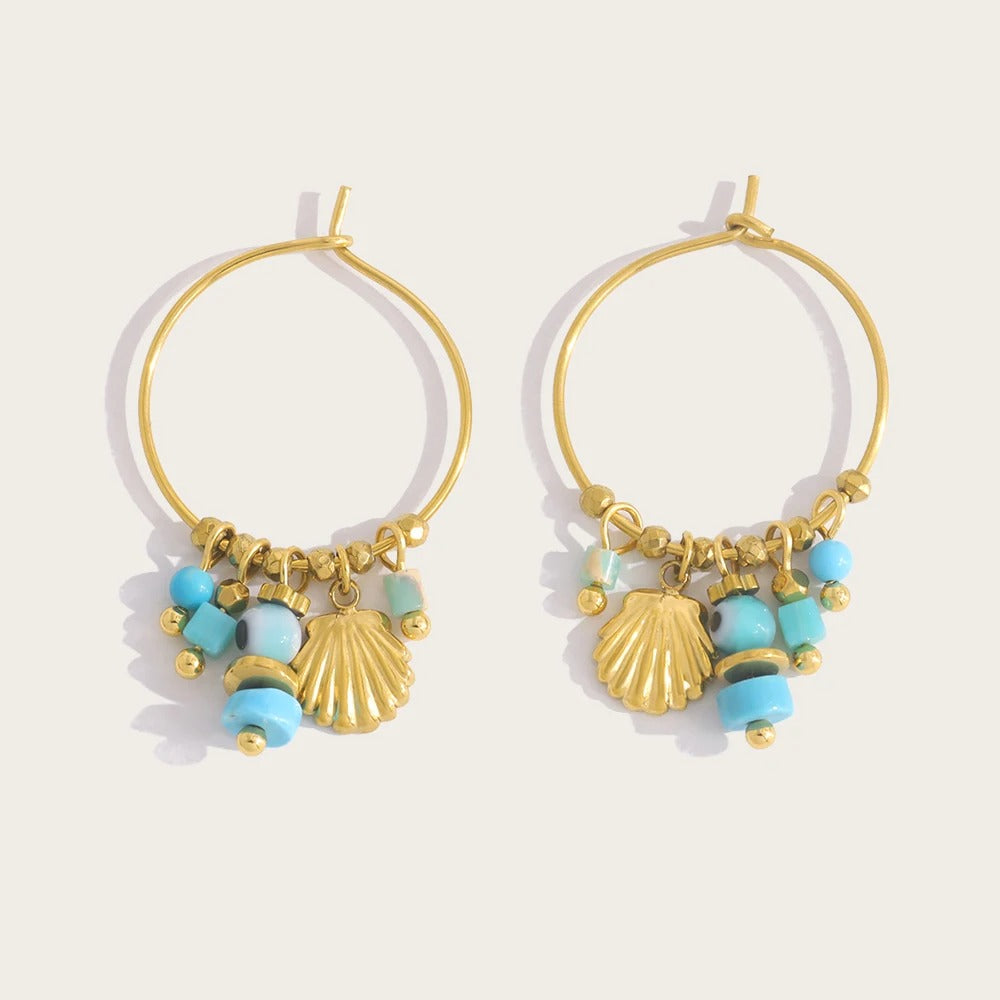 Coastal Charm Hoop Earrings