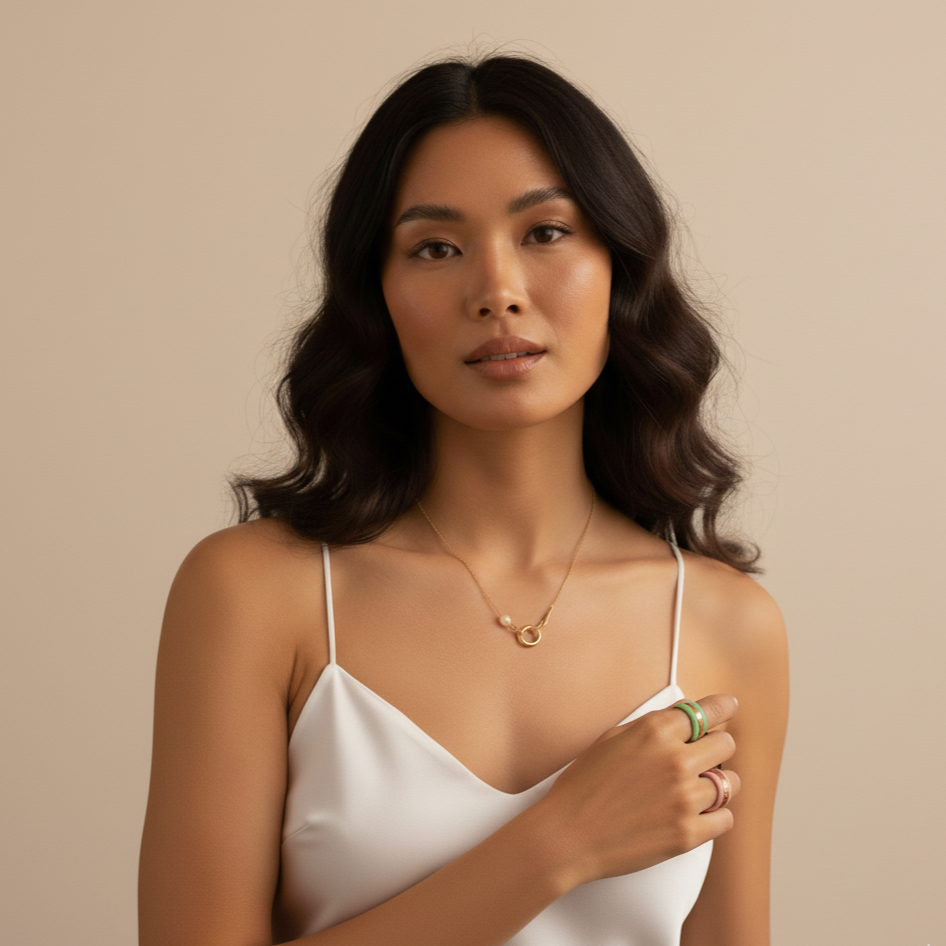 Ethereal Link Pearl Necklace